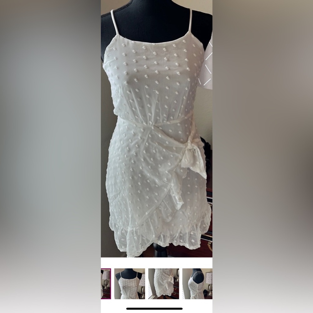 GB girls cute white dress Large NWT